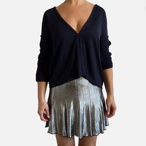 Bycorpus silver metallic miniskirt size 2